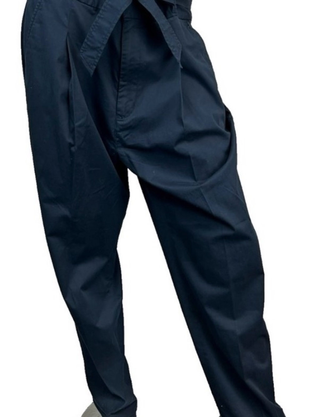 Ralph Lauren Navy Tie-High Waist Tapered